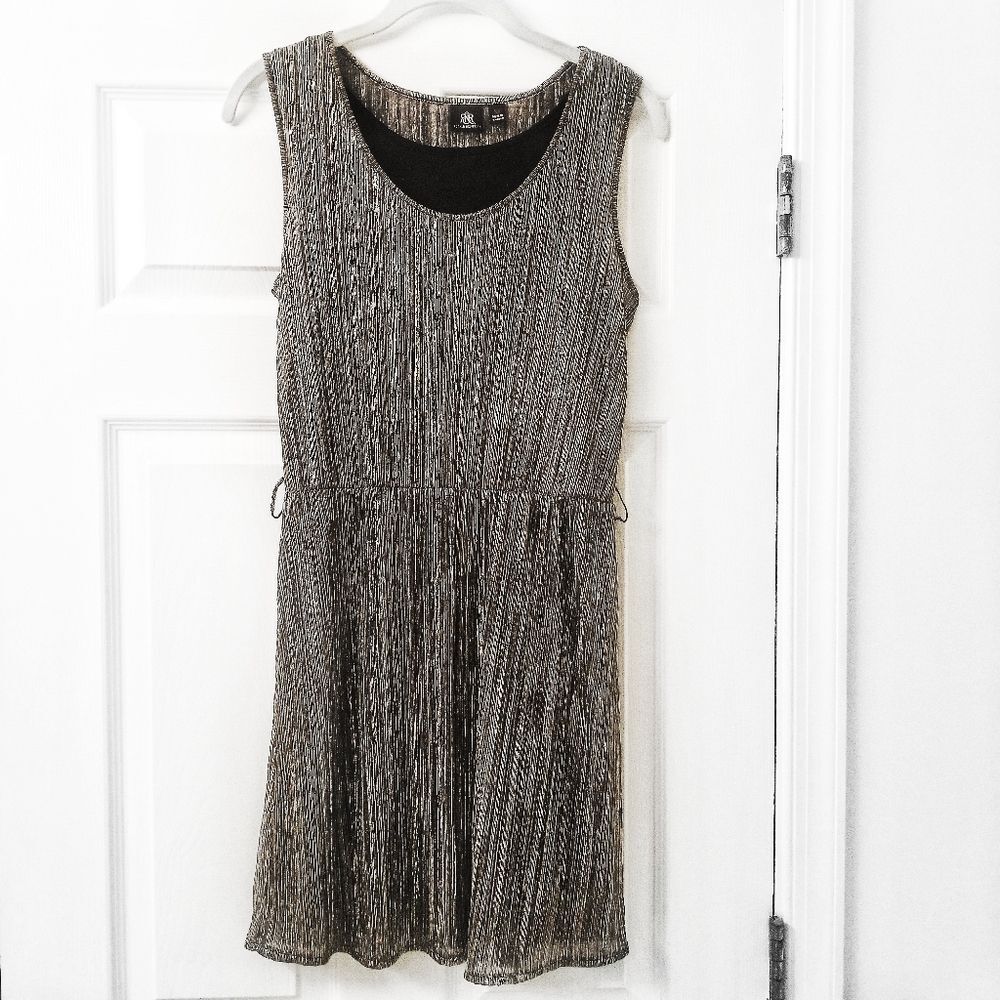 Rock & Republic Sparkly Metallic Silver Dress XS